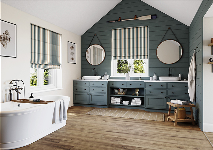 The British Stripe Co. Charles, Teignbridge No.1 - Twist&Fit Roman Blind - Image 7